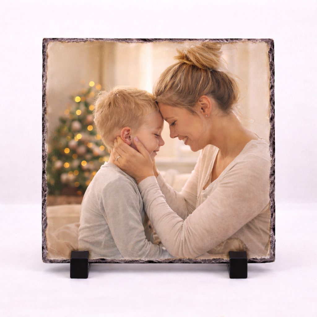 Personalised Large Square Photo Slate | Custom Photo Gift | 20 x 20cm