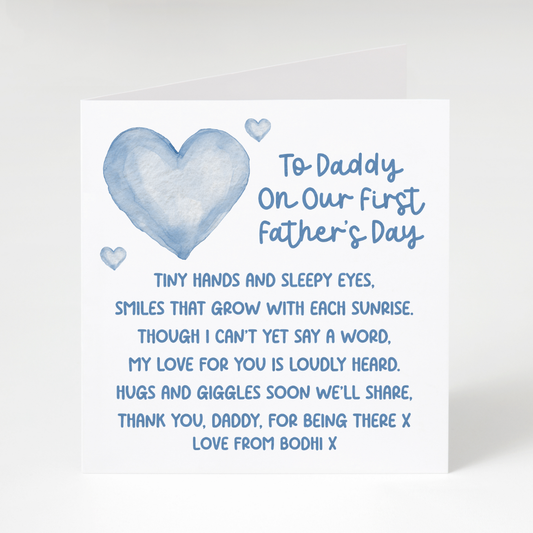 Personalised First Father’s Day Card