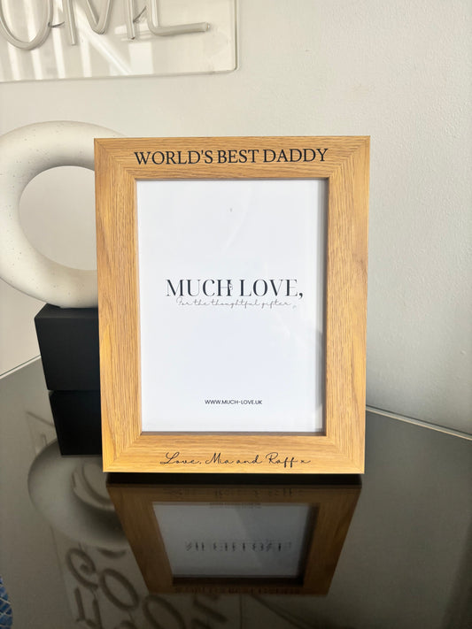 Personalised Engraved Father’s Day Photo Frame | 8x6 Photo