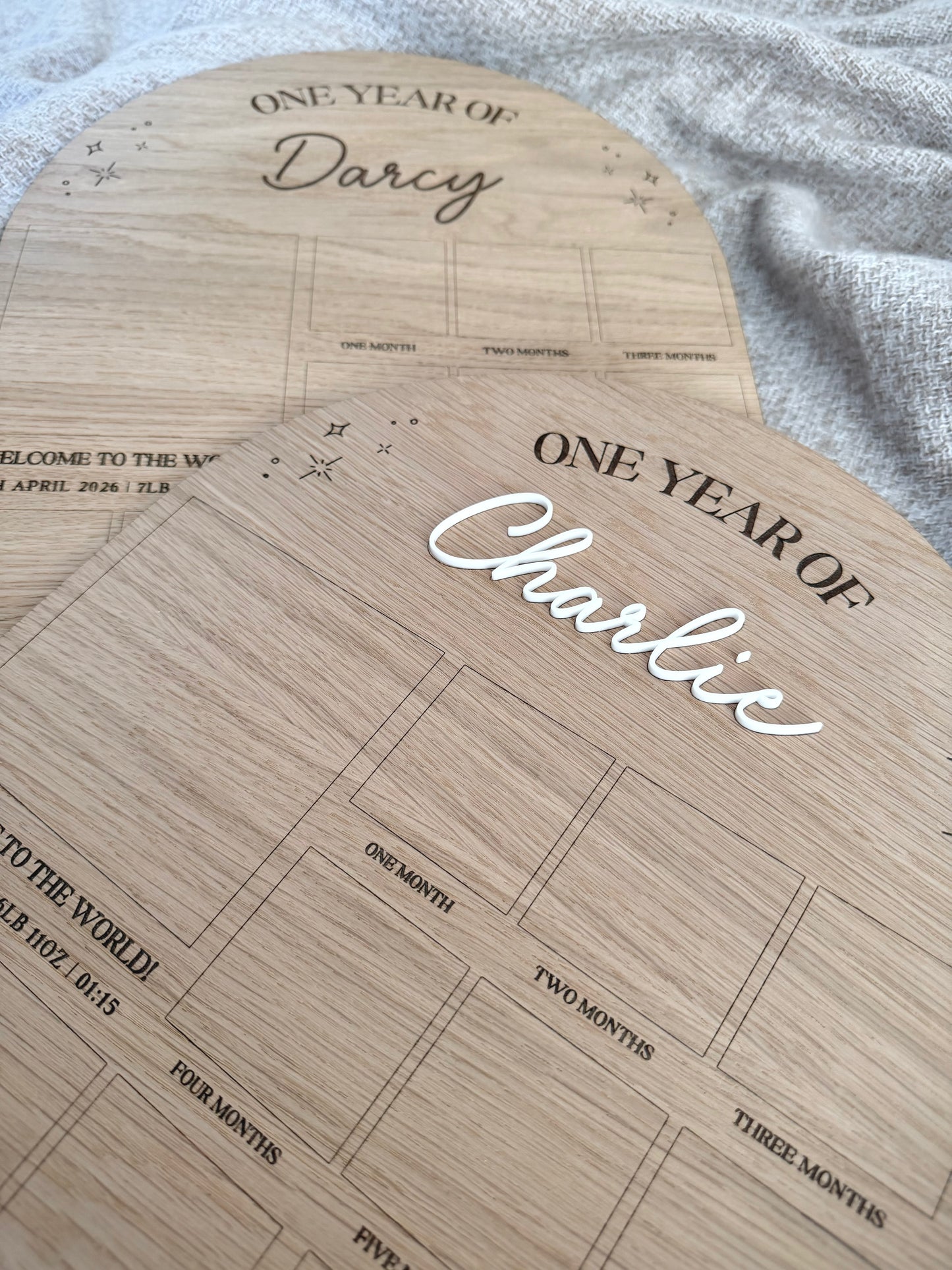 Personalised First Year Photo Board