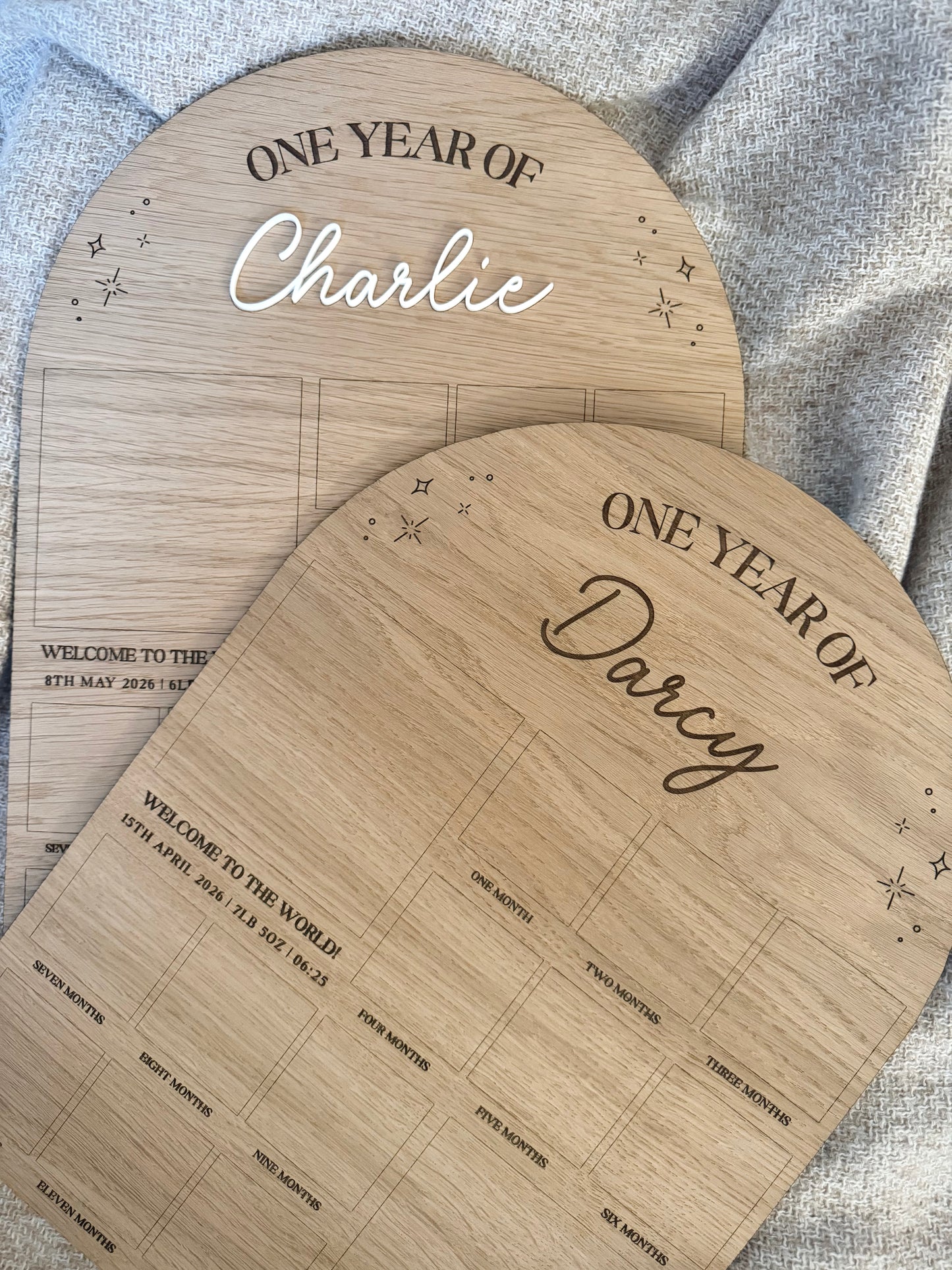 Personalised First Year Photo Board