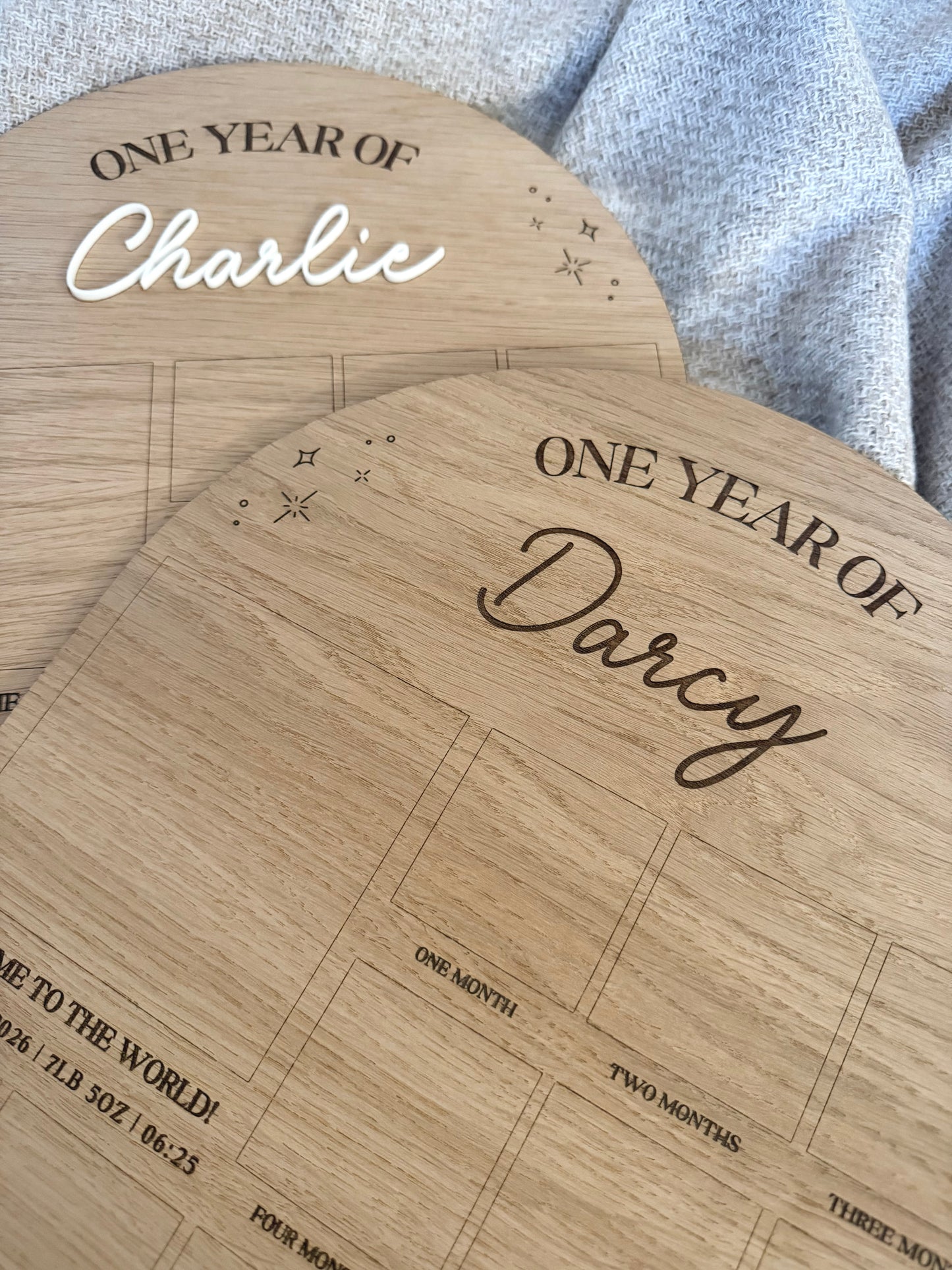 Personalised First Year Photo Board