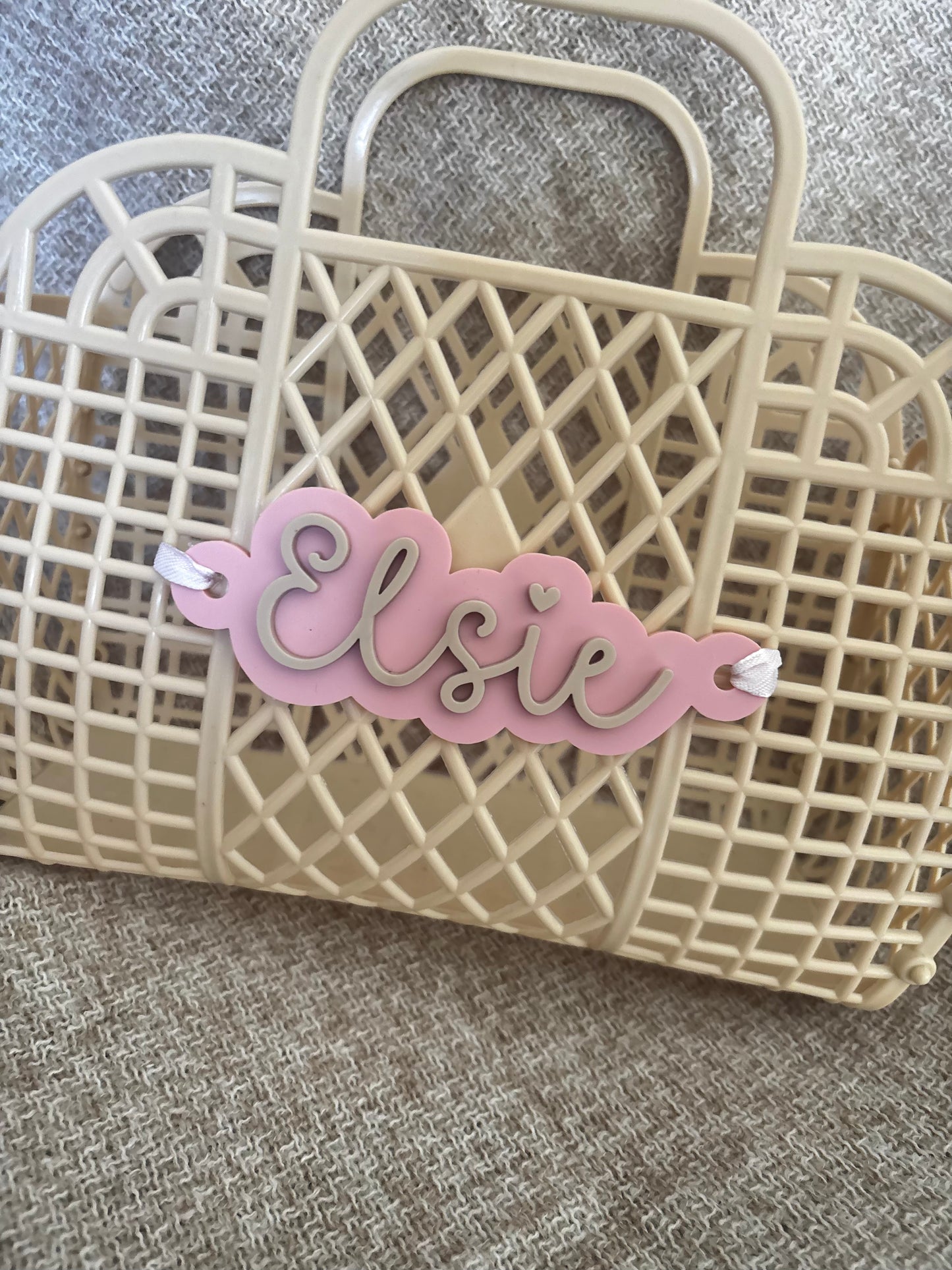 Personalised Jelly Basket | Children's Beach Bag with Name Ta
